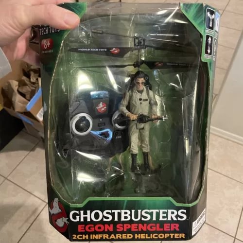 Ghostbusters Egon Spengler 2CH infrared helicopter drone with figure, boxed