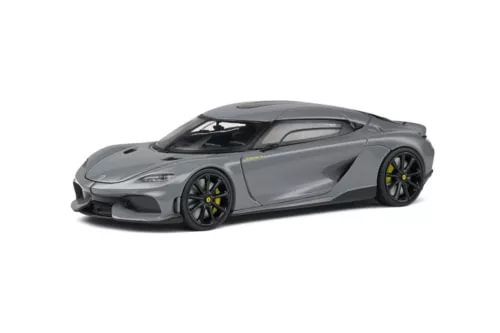 Gray 1:43 diecast model car with black wheels