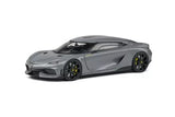 Gray 1:43 diecast model car with black wheels