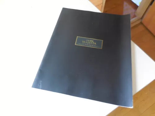 Black storage box with gold MAJESTA logo