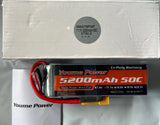 2pcs 11.1V 3S 5200mAh XT60_2 LiPo Battery for RC Car Truck Buggy Boat FPV Drone Battery