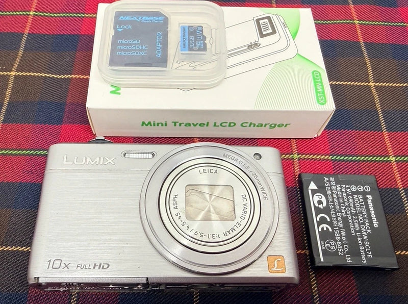 Panasonic LUMIX DMC-SZ9 16.1MP Digital Camera + Charger + 32GB SD Card Working