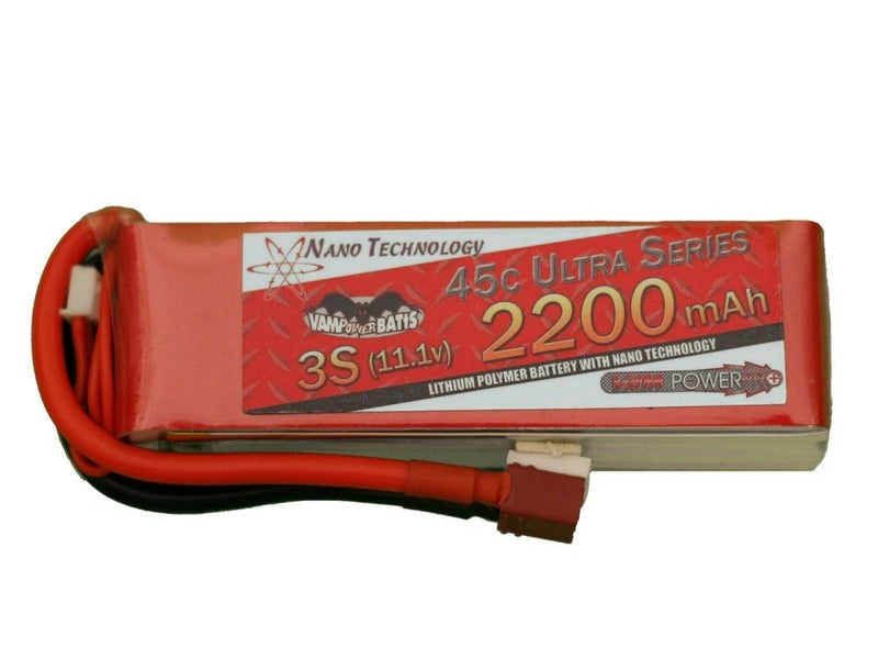 Vampowerpro Ultra Series 2200mAh 3S (11.1v) 45C Lipo Battery w/ EC3 Connector VP Battery