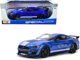 2020 FORD MUSTANG SHELBY GT500 BLUE MET. 1/18 DIECAST MODEL CAR BY MAISTO 31388