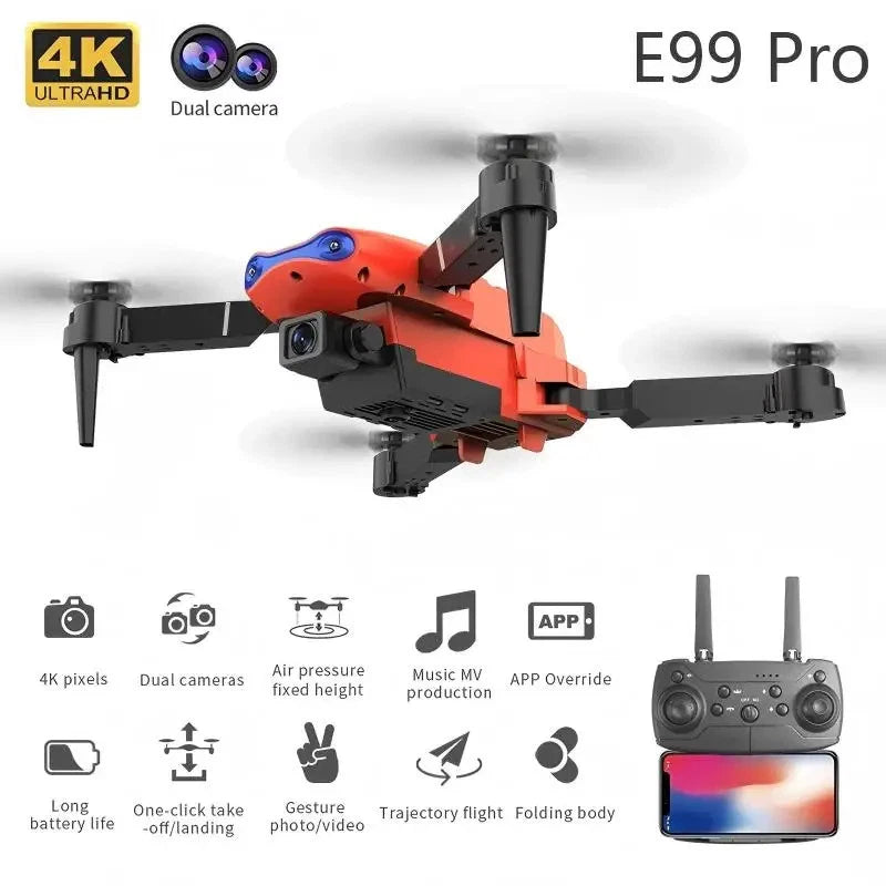 New Drone 8K HD 4.3" Remote Control Headless Mode Helicopter Flip Quadcopter Toy