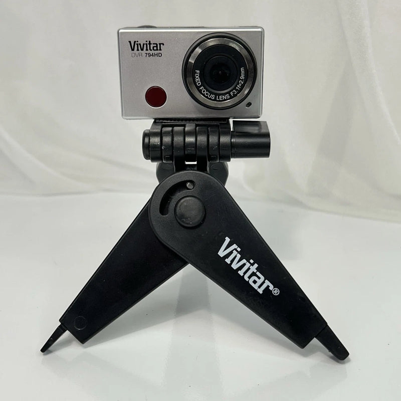 Vivitar DVR 794HD 1080p HD Action Video Camera Camcorder - Silver No Case Tested