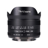 7artisans 7.5mm F2.8 II APS-C Wide Angle Fisheye Lens for Fujifilm Fuji X XF FX
