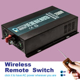 36V to 120V Pure Sine Wave Power Inverter 2500 Watt Remote Control Solar Generat