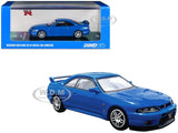NISSAN SKYLINE GT-R R33 RHD BLUE "LM LIMITED" 1/64 BY INNO MODELS IN64-R33-LMLTD