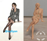 1/18 Miniatures Bussiness Skirt Beauty Girl Scene Props Figures Model For Cars