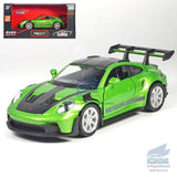 1:36 Porsche 911 GT3 RS Model Car Diecast Toy Vehicle Kids Gift Collection Green