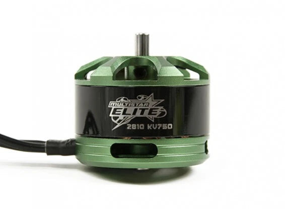 Turnigy Multistar Elite brushless motor, green anodized body with black wiring