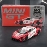 1/64 MINI GT 993 McLaren 720S GT3 EVO Red/White IMSA Racing Diecast Model