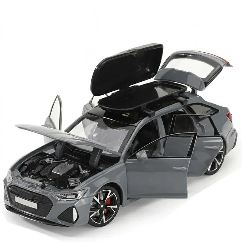 Alloy Diecast Car Model with Sound Light Opening Doors Toy Gift