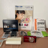 Panasonic LUMIX DMC-FX90 Compact Digital Camera Red with Accessories