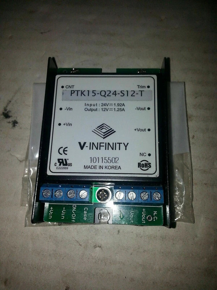 NiB V?Infinity PTK15-Q24-S12-T Power Supply Converter Input 24VDC Output 12VDC