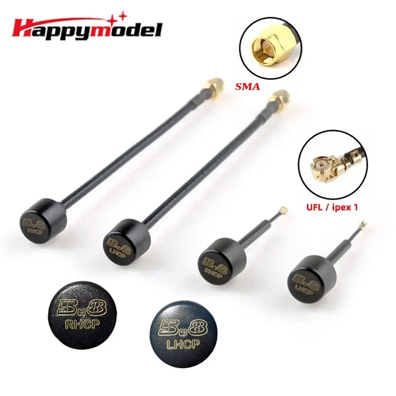 HappyModel 5.8GHz 2.5db Lollipop Omni Antenna UFL RHCP LHCP for RC FPV Drones