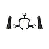 LED drone searchlight accessory with two cylindrical light pods and bracket