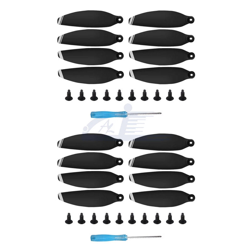 16pcs Low-Noise Propellers Blades Drone Props Black Silver For DJI Mavic Mini 2