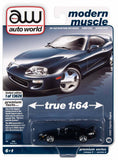 Auto World 1995 Toyota Supra Baltic Blue Poly 1/64 Diecast Model Car AWSP090A