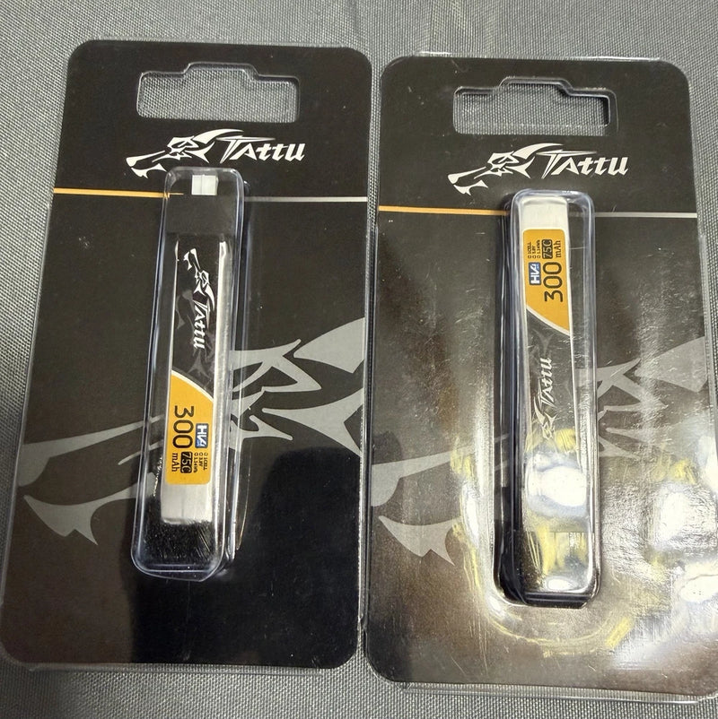 2 Pack Brand New Tattu Camera/drone Batteries 300 Mah 75c 3.8v Battery