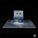 1/64 Diorama Garage Building Model LED Japanese Police Station Lighting Version