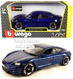 2020 Porsche Taycan Turbo S 1/24 Scale Diecast Model by Bburago - BLUE w/ BOX