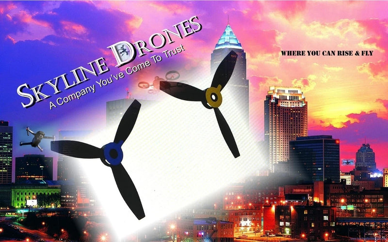 Parrot Bebop 2 Drone Propellers  ( TWO BLACK ) (N-1078, 1079)