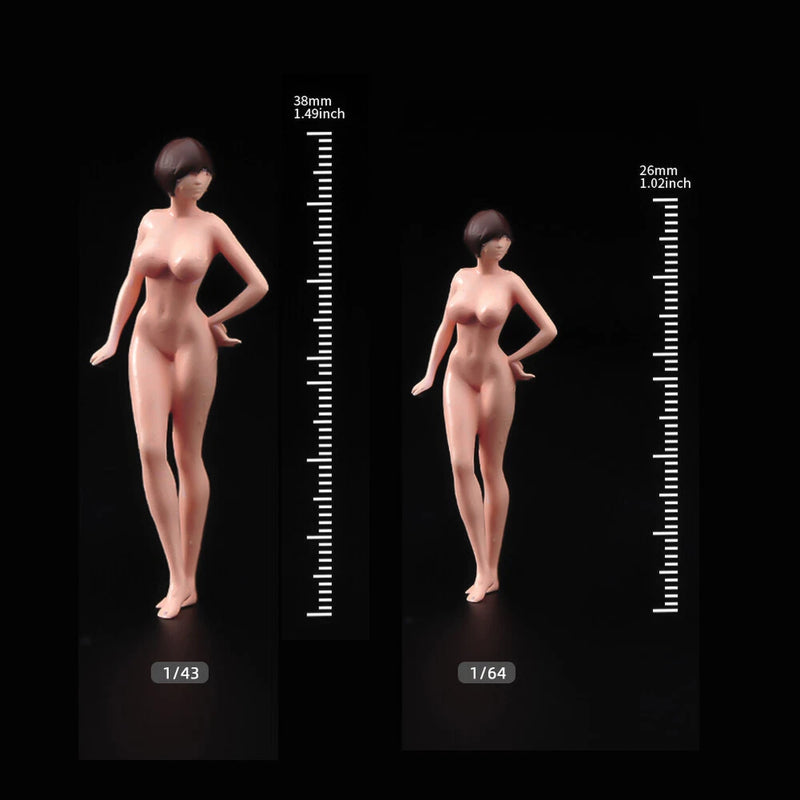 1/43 1/64 1/87 Miniatures Sexy Naked Girl Scene Props Figures For Cars Vehicles