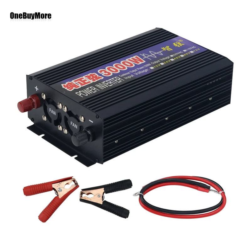 3000W Solar Power Inverter Pure Sine Wave Input 12V Output 110V for Solar Power