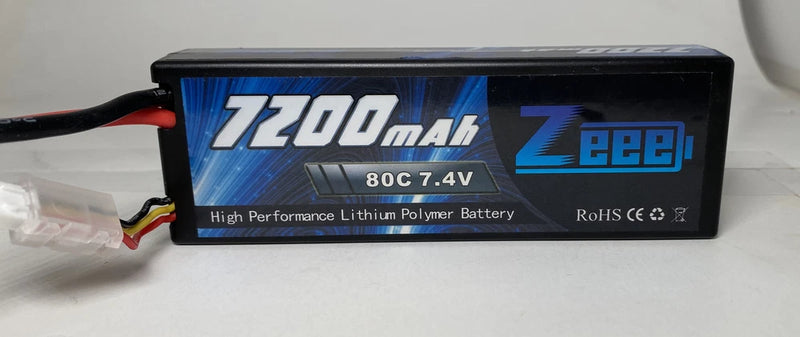 Zeee High Performance Lithium Polymer Battery 7200mAh 80c 7.4V