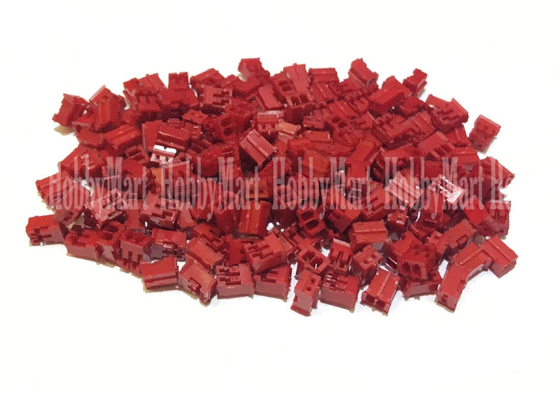 JST PH 2.0mm 2-Pin Female 1S RC LIPO Battery Connector Socket RED Color DIY x100