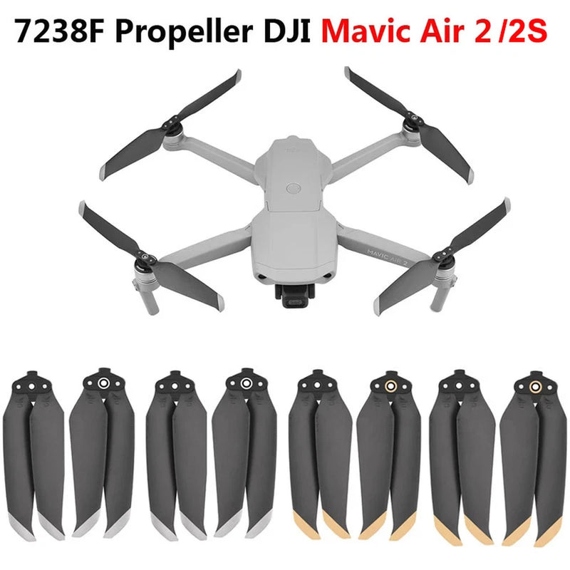 7238F Propellers Low-Noise Foldable Quick Release Prop Blade For DJI Mavic Air 2