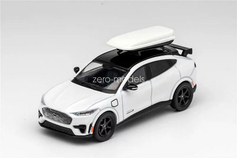 GCD 1/64 Scale Ford Mustang Mach-E SUV 2023 White Diecast Car Model Toy Collect