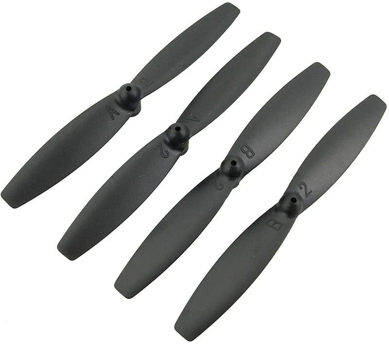 2A 2B drone propeller blade set: four dark gray blades with mounting holes