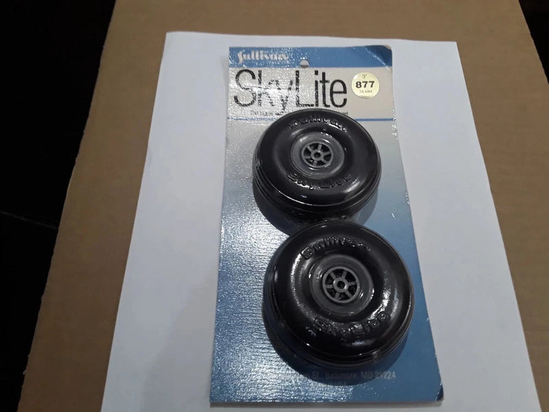 Sullivan R C Airplane Skylite Wheels 3"- 76 mm # 877 Lightweight Radio Control