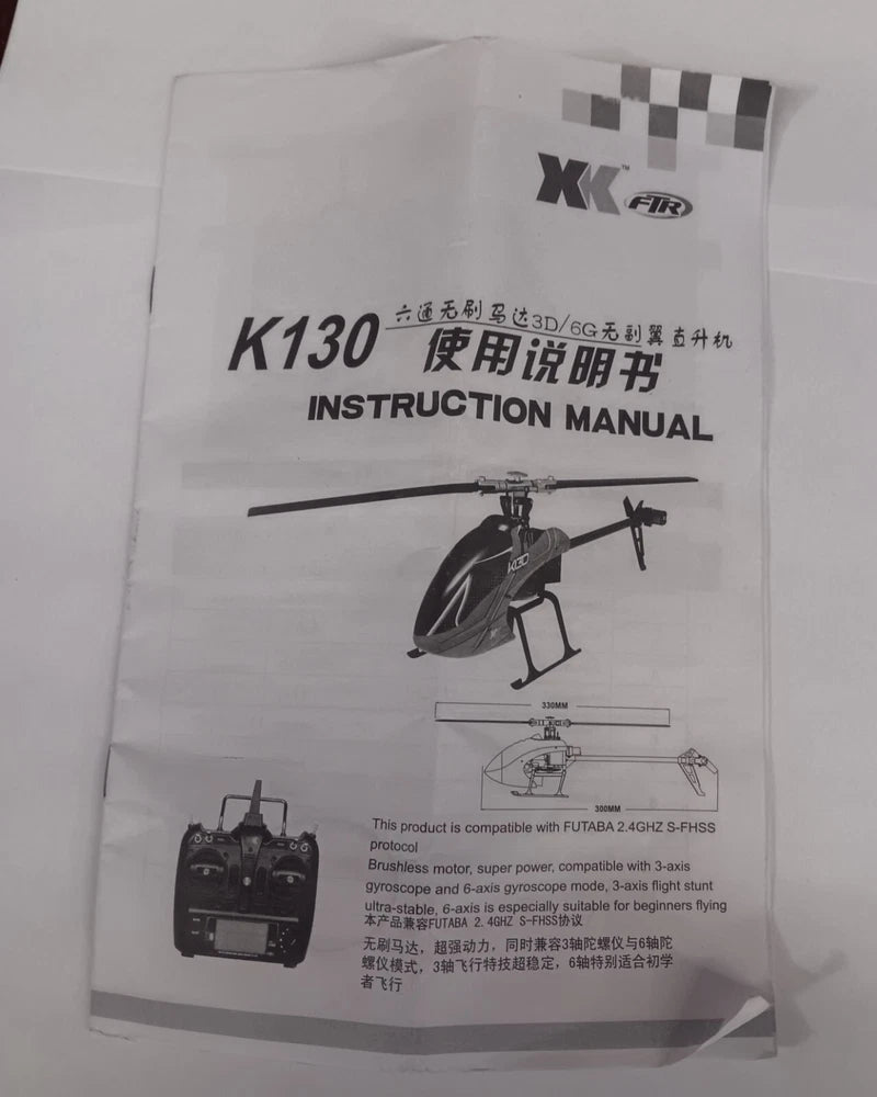 Xk130 RC Helicopter  Instruction Manual