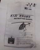 Xk130 RC Helicopter  Instruction Manual