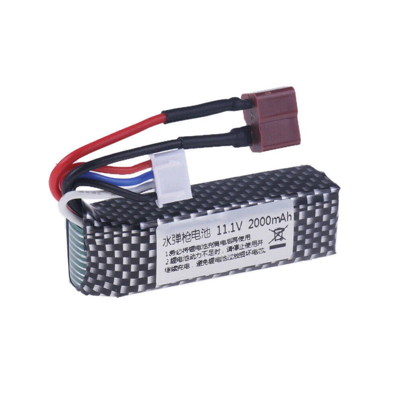 Lipo Battery 11.1v 2000mAh T Plug for RC Electric Soft Bullet Gun M4 Toys Battery