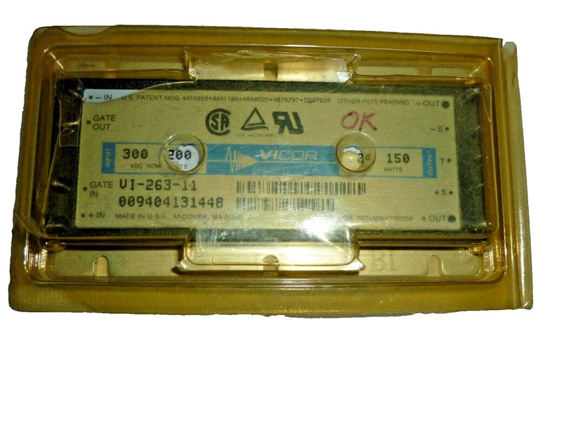 VICOR DC-DC Converter VI263CV VI-21F-CV. INPUT 300VDC 200W OUT. 24VDC 150W
