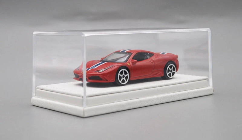1/64 Model Car Acrylic Case Display Box Transparent Dustproof Leather Base Lots