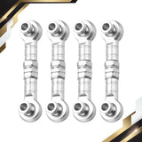 4pcs Steering Servo Rod RC Aluminum Linkages for HSP 1/10 94123 RC Car White