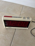 Spartus vintage LED alarm clock with red digital display