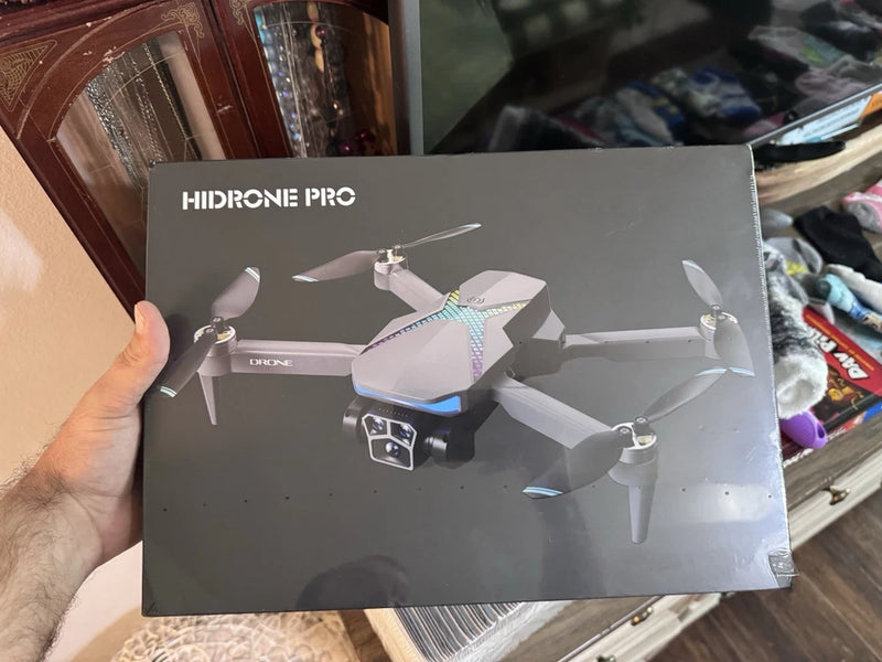 HiDrone Pro drone box with drone and propeller graphic