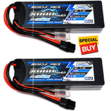 NHX LiPo battery pack in hard case, black with red/black leads and connector