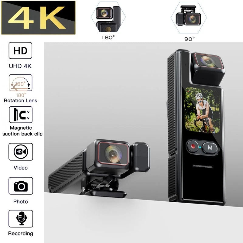 4K MINI WIFI Action Camera Thumb VLOG Sport DV Portable Recorder Anti-Shake L17