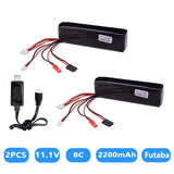 2x 11.1V 2200mAh 8C Lipo Battery for RADIOLINK AT9 AT10 WFLY Walkera FLYSKY TH9X