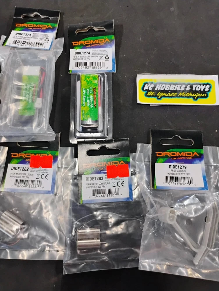 Dromida Hovershot FPV drone spare parts lot of five in sealed plastic bags