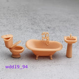 1/64 1/43 1/87 Toilet bathtub bathroom Scene Miniatures Figures Doll Model Props