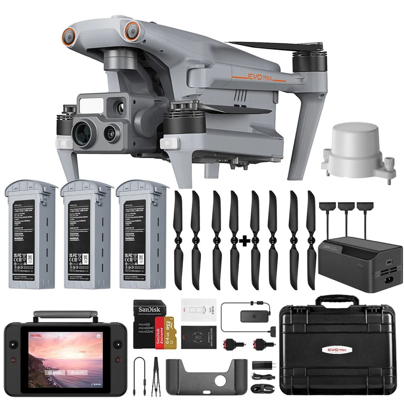 Autel Robotics Evo Max 4T 8K Drone & RTK Module & 3 Batteries & Muti-Charger